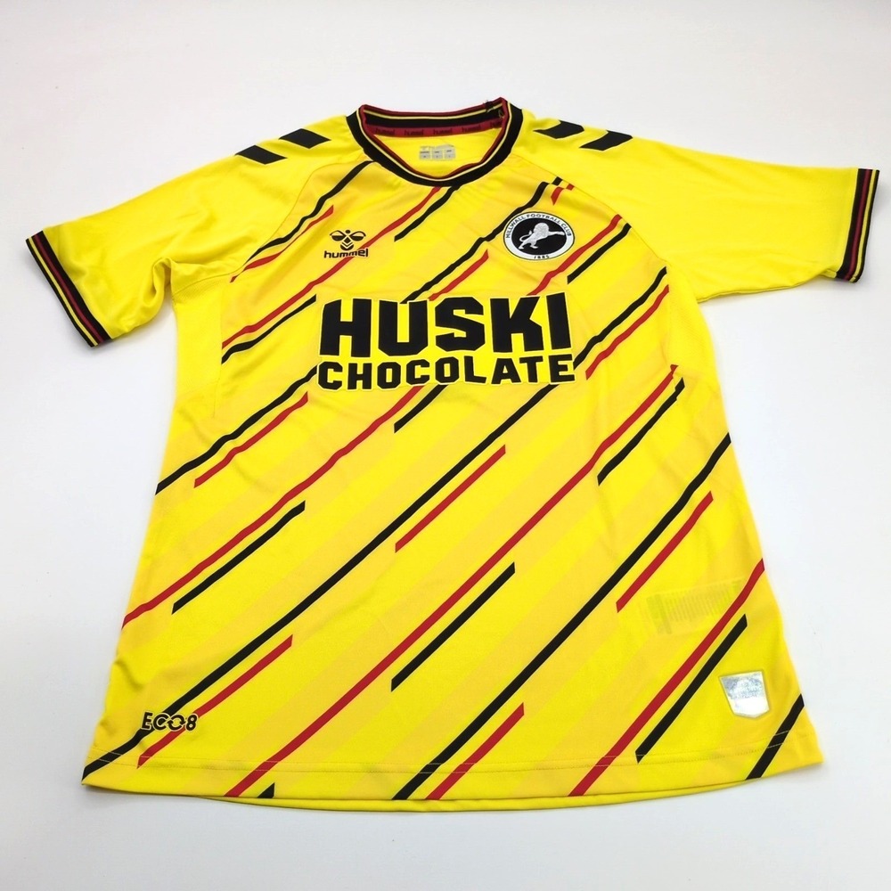 Millwall FC 2022-23 Away Shirt Hummel Huski Chocolate Jersey Men's Size Small